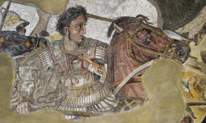Mosaico de Alejandro Magno hallado en una casa patricia en Pompeya.