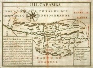 mapa antiguo de Vilcabamba