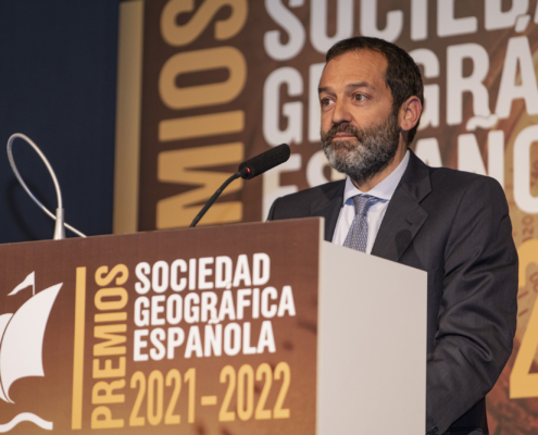 Alejandro Fernández-Riba, en un momento de su discurso -PREMIOS SGE 2021-2022MADRID_ 2023